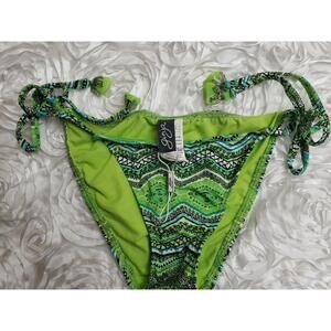 Ginja AUSTRALIAN Green JEWELED Bikini Bottom Women's Size 6 NEW /B10